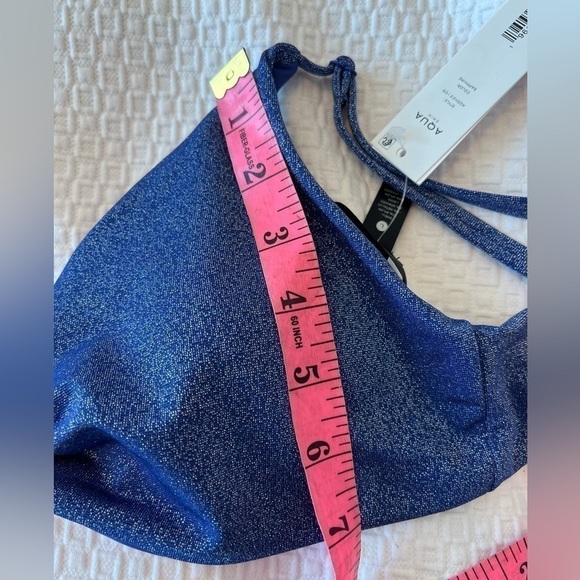 AQUA Swim Shimmer Twist Front Bikini Top NWT - Picture 10 of 16